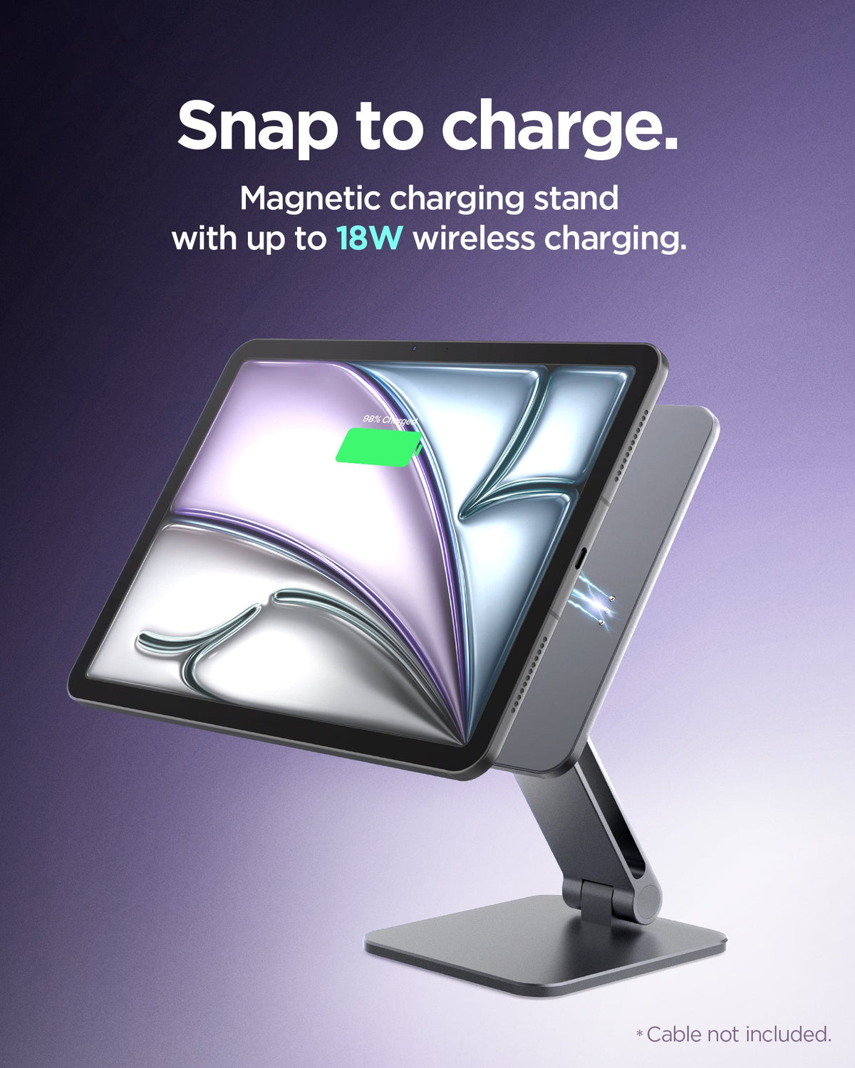 AMP09837 - iPad Air 11" (2025) Magnetic Wireless Charging Stand (MagFit)