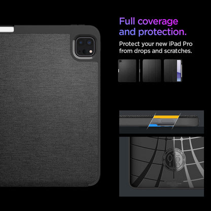 ACS07010 - iPad Pro 12.9-inch Case Urban Fit in Black showing the full coverage and protection. Protect your new iPad Pro from drops and scratches