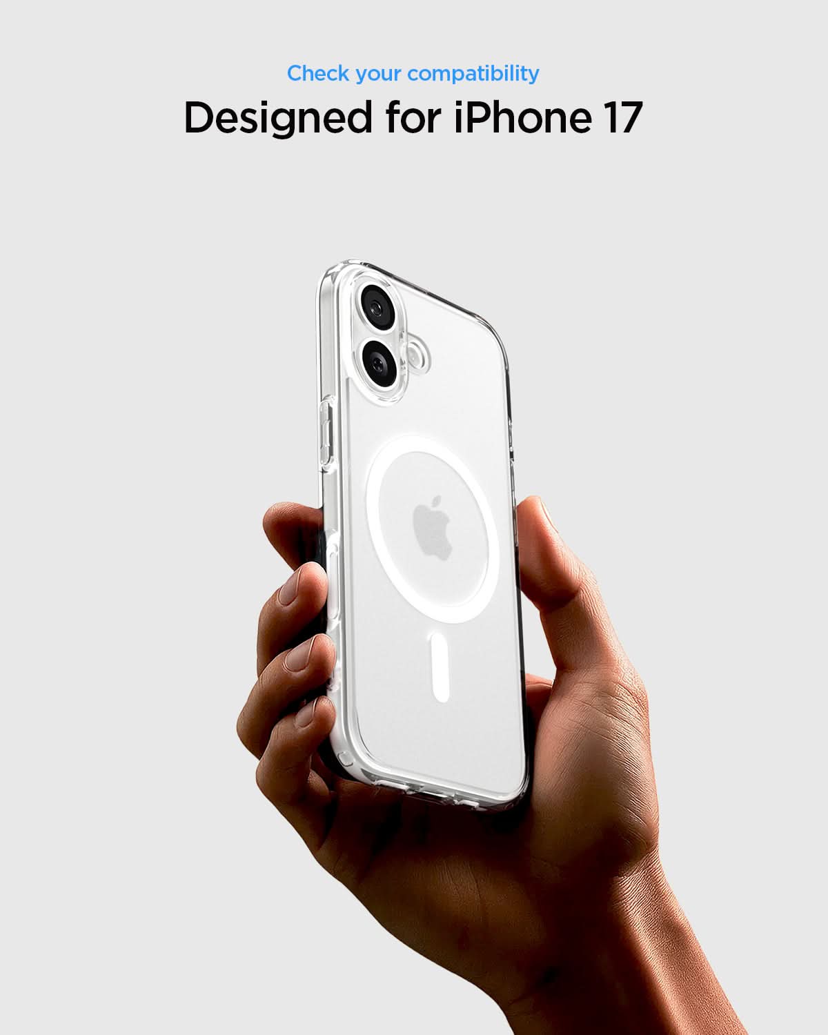 ACS10086 - iPhone 17 Ultra Hybrid (MagFit) in Frost White showing check your compatibility