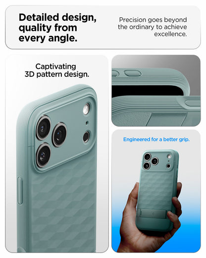ACS09912 - iPhone 17 Pro Max Series Case Parallax S (MagFit) in green showing the detailed design, quality from every angle. Precision goes beyond the ordinary to achieve excellence.