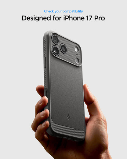 ACS09941 - iPhone 17 Pro Rugged Armor (MagFit) in Gray showing check your compatibility