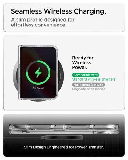 ACS11781 - iPhone Duo Ultra Hybrid Pro showing a slim case profile designed for standard wireless charging and efficient power transfer