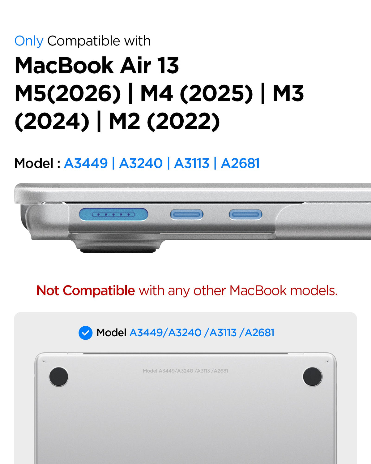 ACS11530 - MacBook Pro 13-inch Air Skin in Frost Clear showing compatibility information