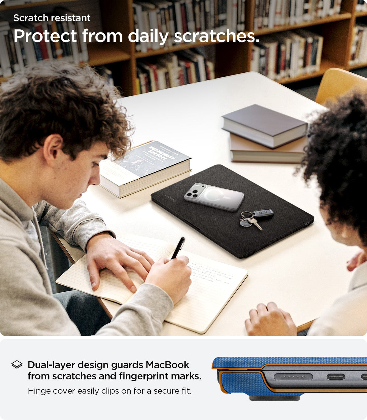 ACS05272 - MacBook Air Case Urban Fit in black showing scratch-resistant MacBook Air case protecting against daily scratches and fingerprints