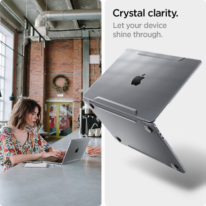 ACS05271 - MacBook Air Case Thin Fit in crystal clear showing the crystal clarity. Let your device shine through