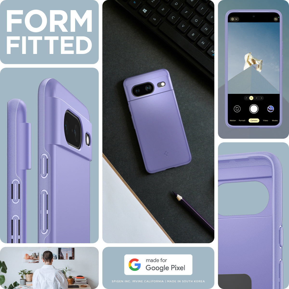 ACS06292 - Pixel 8 Case Thin Fit in awesome violet
