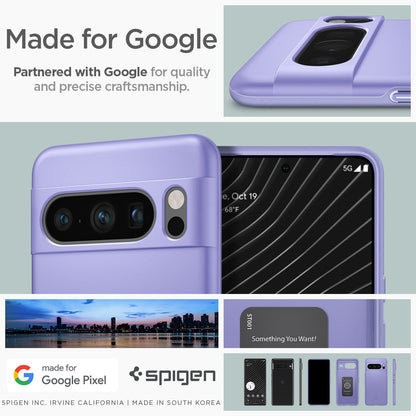 ACS06329 - Pixel 8 Pro Case Thin Fit in awesome violet made for google partnered with google for quality and precise craftsmanship.