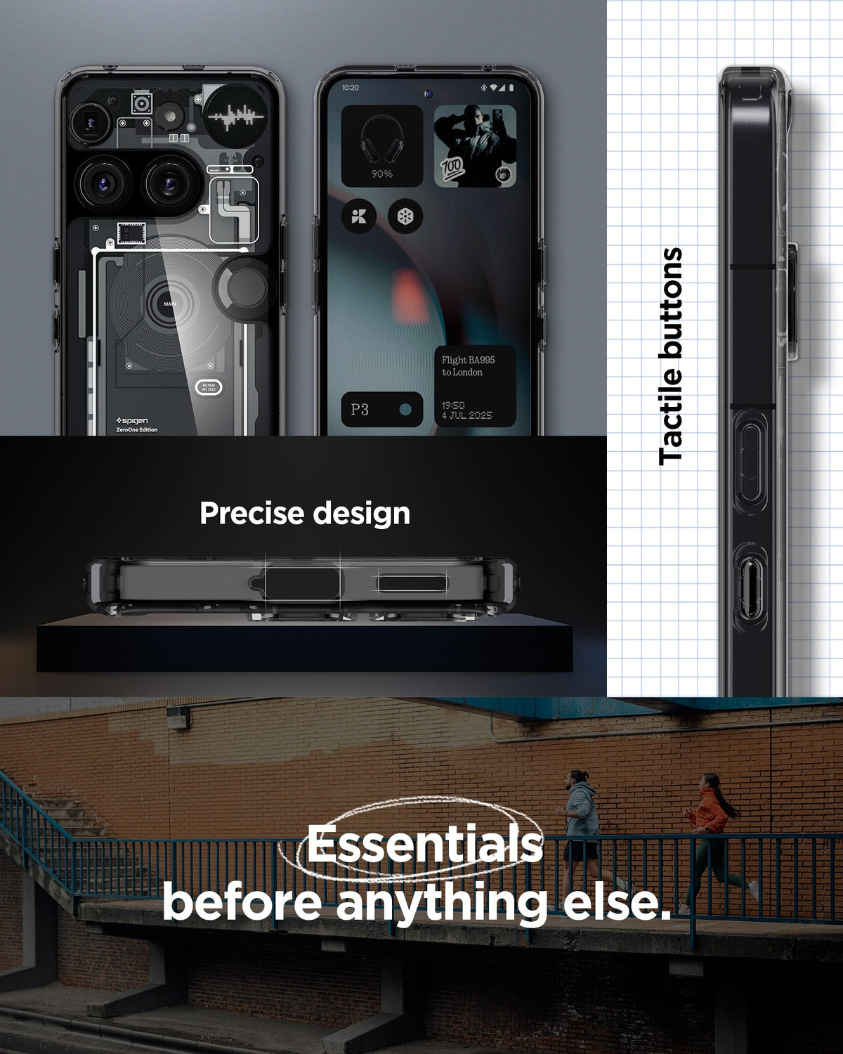 ACS08568 - Nothing Phone 3 Ultra Hybrid Zero One showing the precise design. Tactile buttons