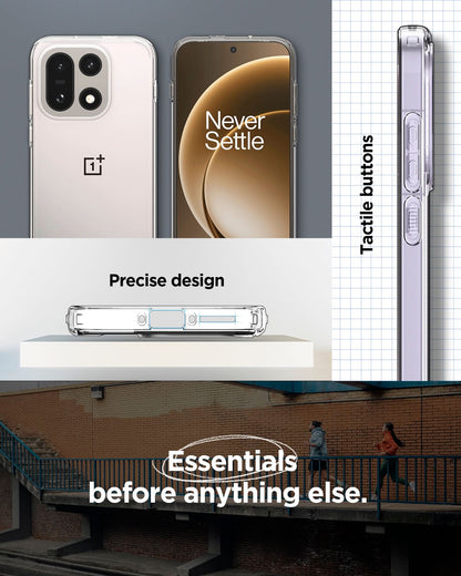 ACS09785 - OnePlus 15 Ultra Hybrid in Crystal Clear showing the precise design. Tactile buttons