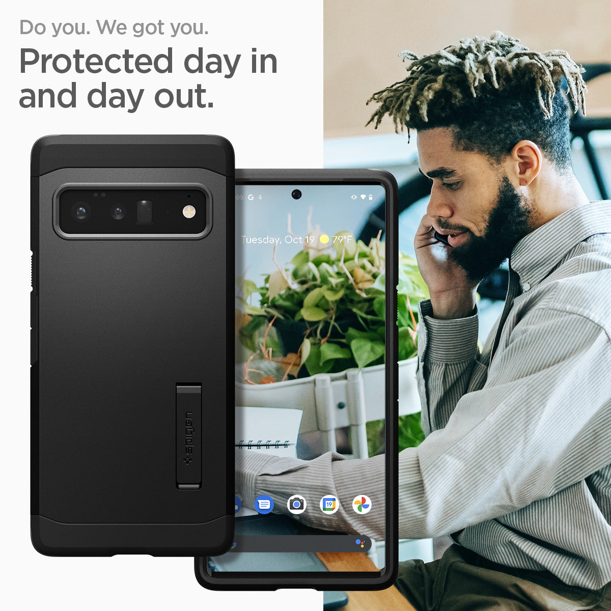 ACS03461 - Pixel 6 Pro Case Tough Armor in black do you. we got you. protected day in and day out.