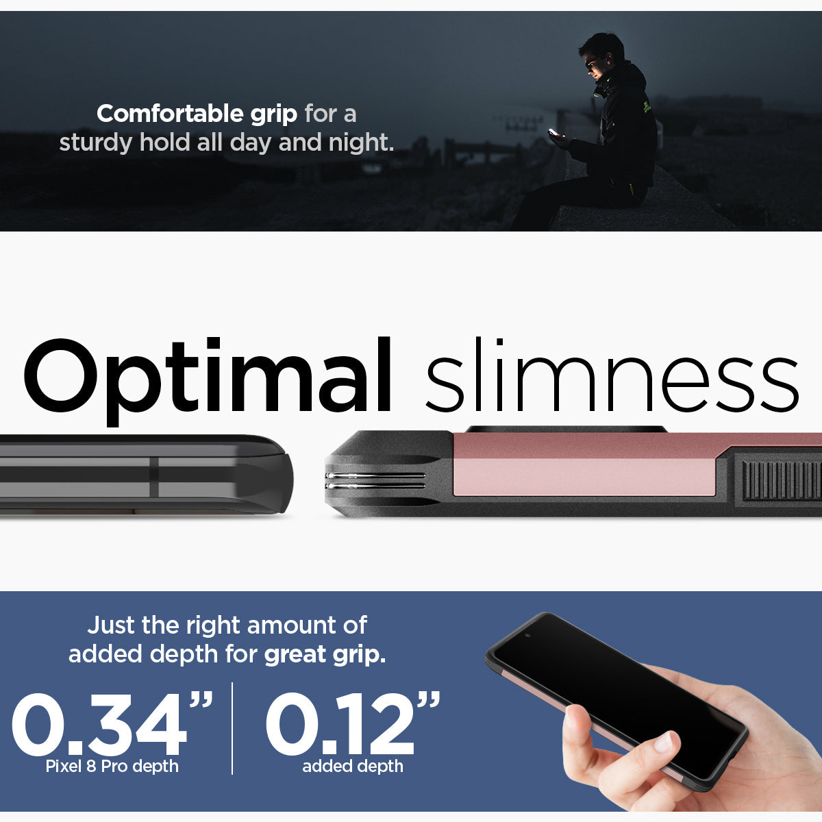 ACS06321 - Pixel 8 Pro Case Tough Armor in rose gold