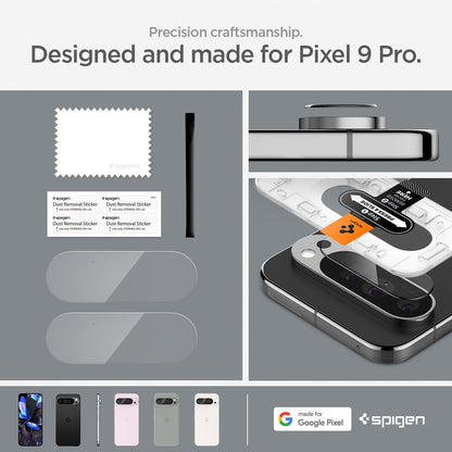 AGL08444 - Pixel 9 Pro Case Optik EZ Fit Lens Protector in Crystal Clear made for google. Precision craftmanship designed and made for pixel 9 pro.