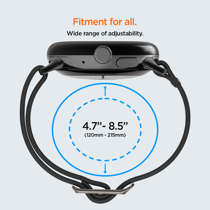 AMP06348 - Pixel Watch 5 (41mm) Lite Fit Black seamless metal connectors create a clean transition between the watch and band.