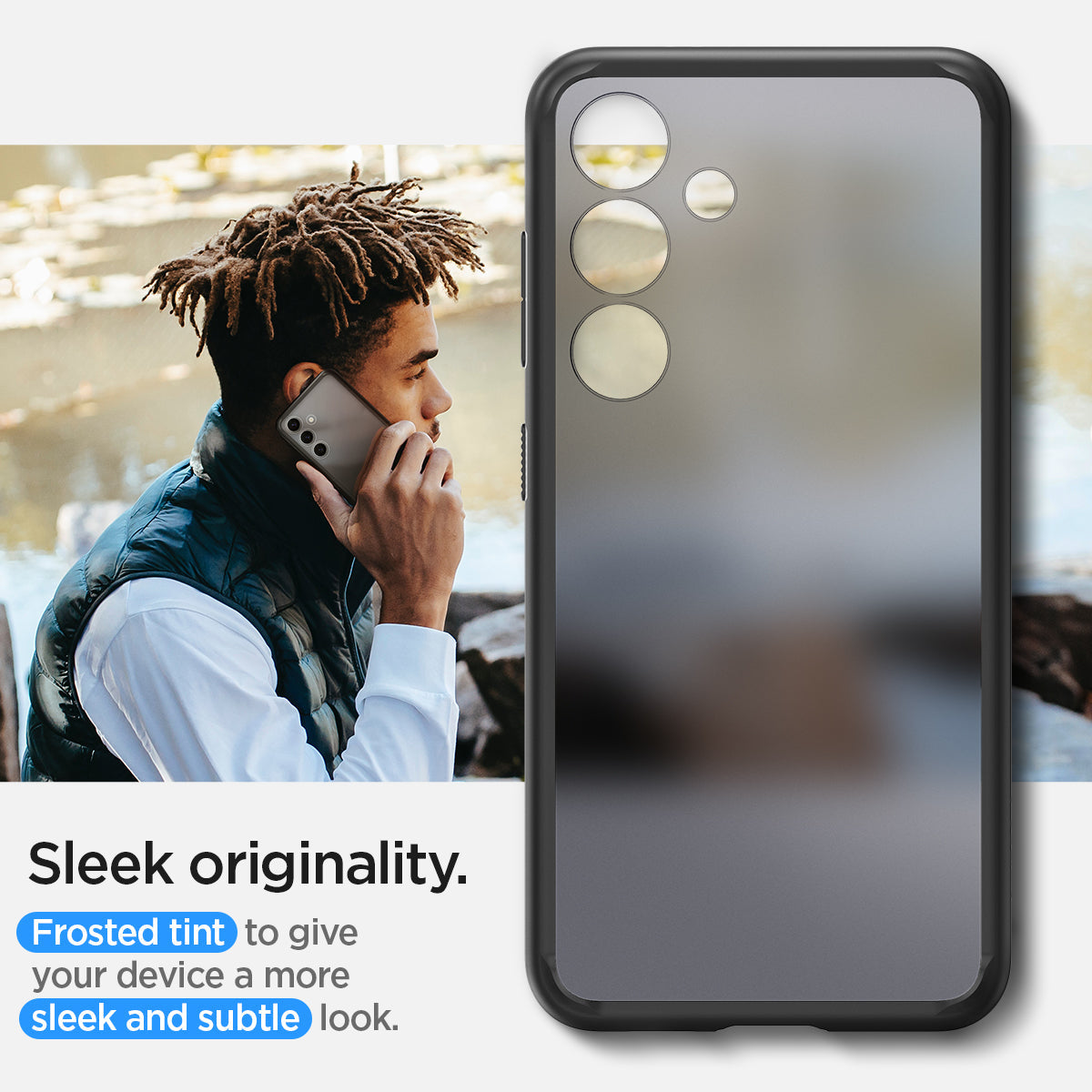ACS07331 - Galaxy S24 Plus Case Ultra Hybrid in Frost Black Clear coverage long lasting clarity that preserves your device originality with quality.