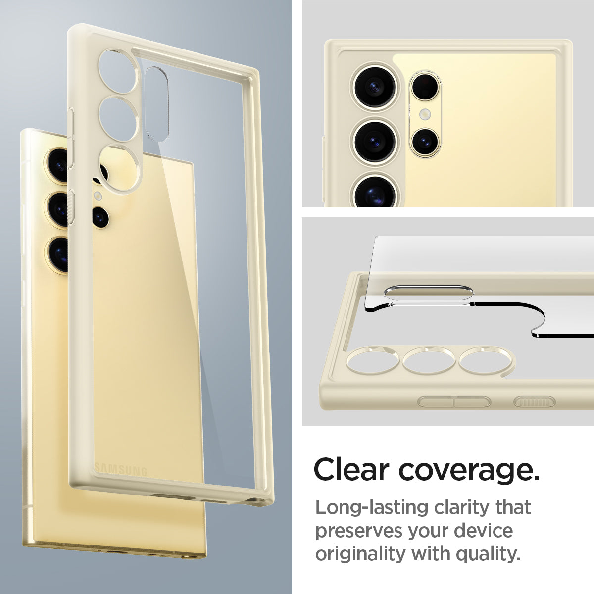 ACS07415 - Galaxy S24 Ultra Case Ultra Hybrid in Mute Beige Clear coverage long lasting clarity that preserves your device originality with quality.