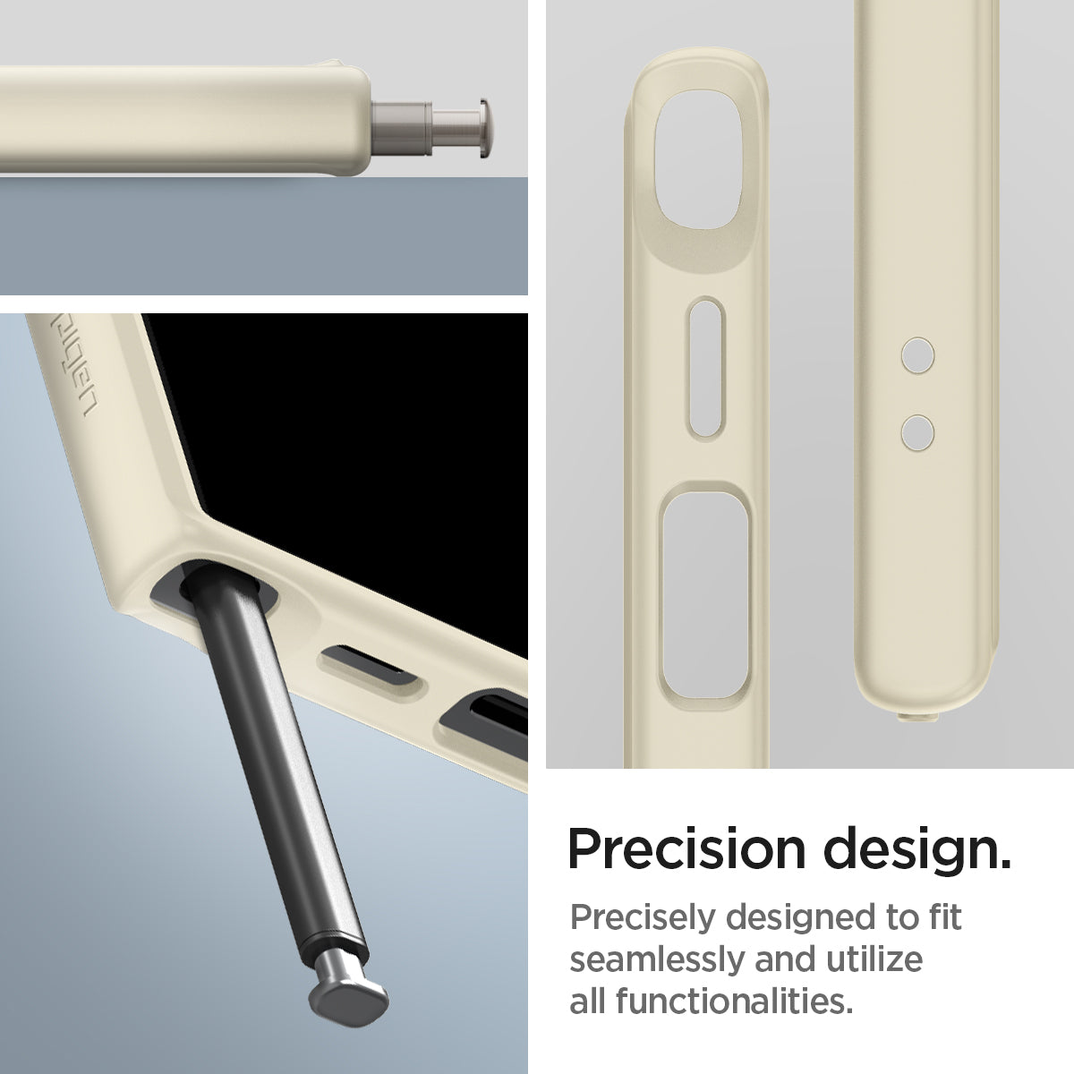 ACS07415 - Galaxy S24 Ultra Case Ultra Hybrid in Mute Beige precision design. precisely designed to fit seamlessly and utilize all functionalities.