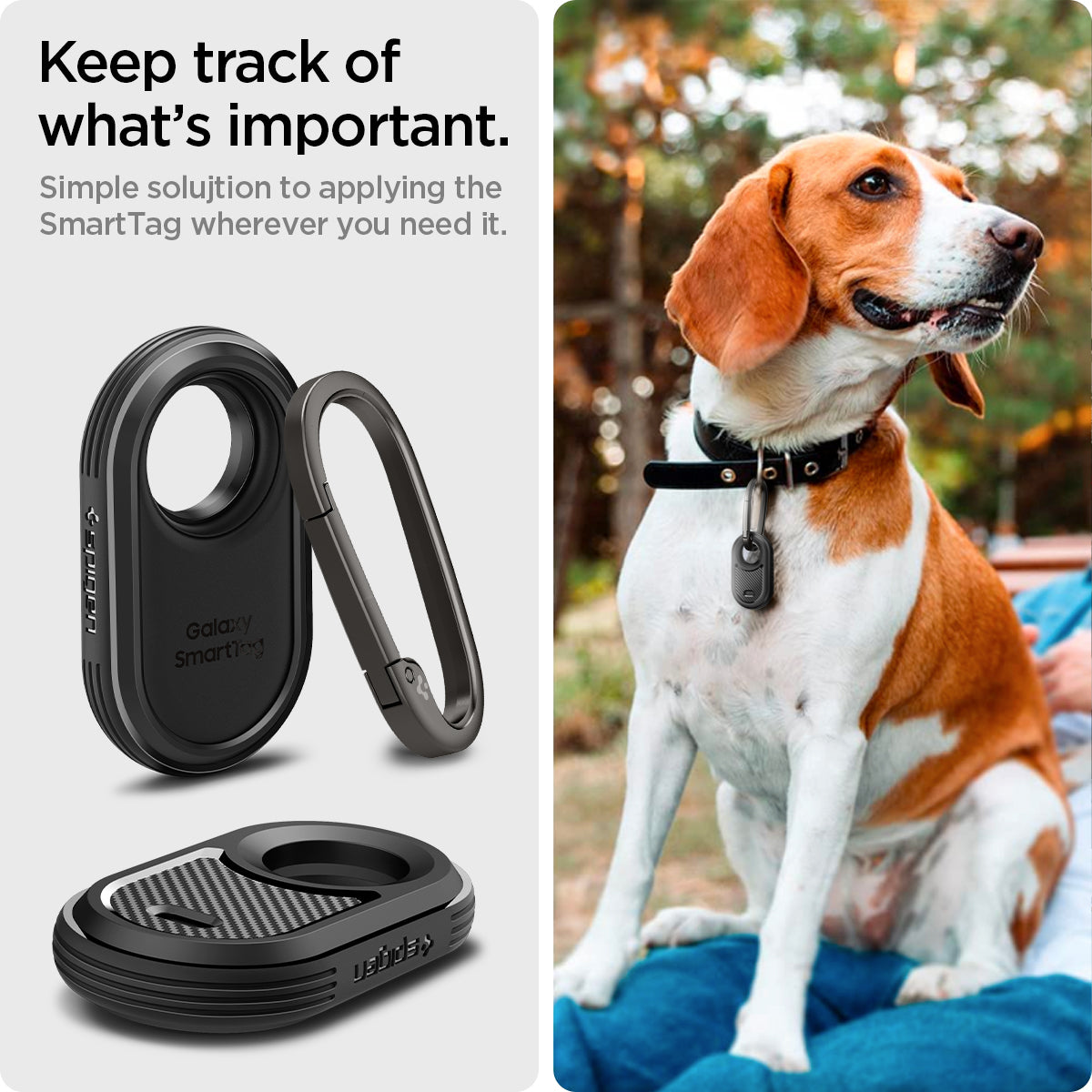 ACS06271 - Galaxy SmartTag 2 Case Rugged Armor in matte black keep track of what's important. simple solution to applying the smart tag wherever you need it.