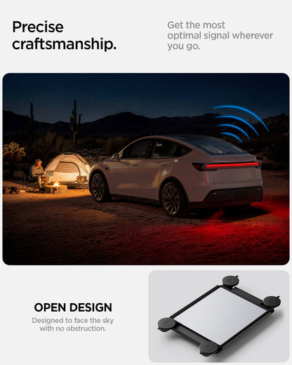 ACP09333 - Starlink Mini Car Mount STL100 showing precise craftsmanship. Open design. designed to face the sky with no obstruction