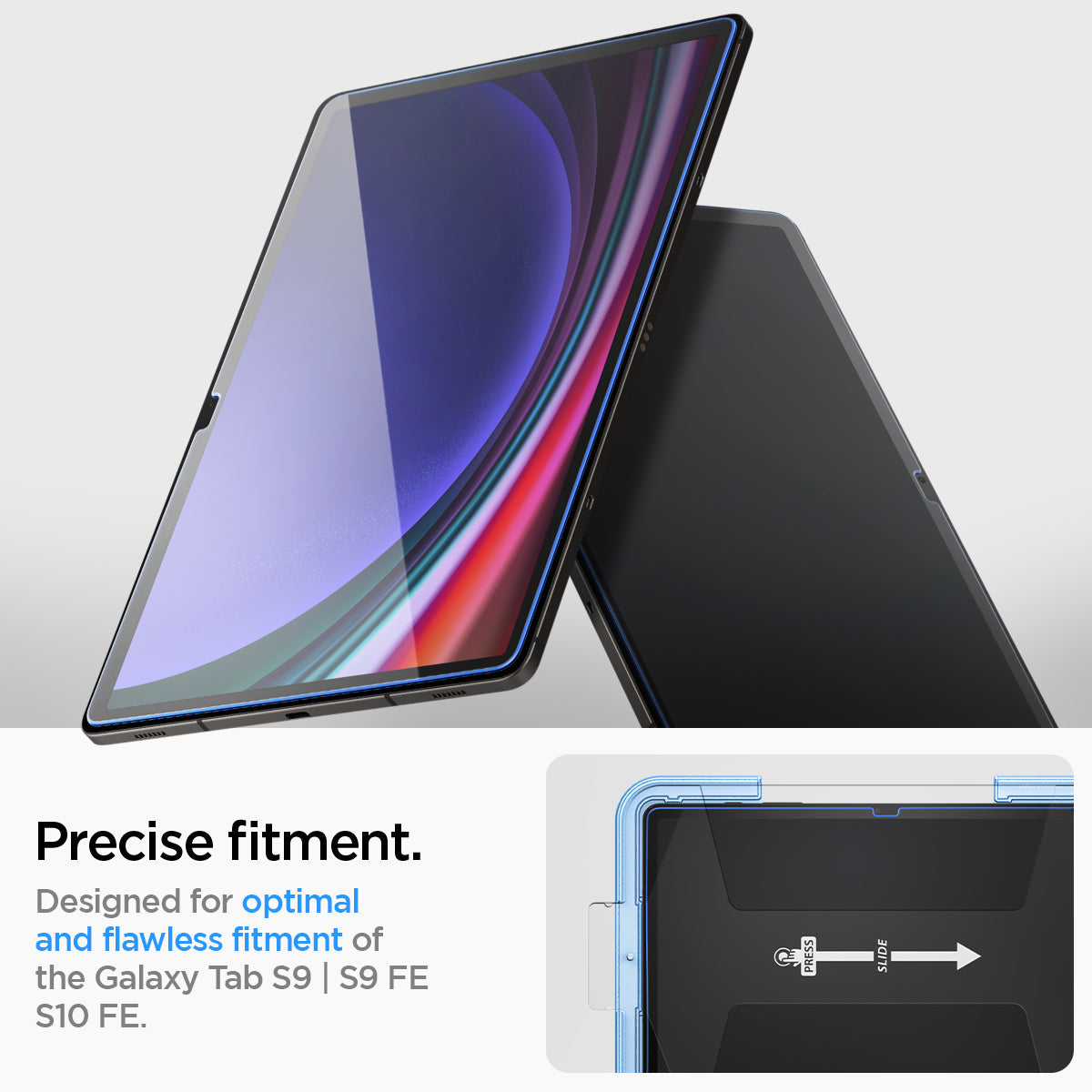 AGL07000 - Galaxy Tab S9 Screen Protector EZ Fit GLAS.tR precise fitment designed for optimal and flawless fit of the galaxy tab s8 ultra.