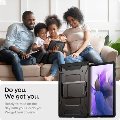 ACS03008 - Galaxy Tab S7 FE Case Tough Armor Pro in gunmetal do you. we got you. ready to take on the da with you. we got you covered all day.