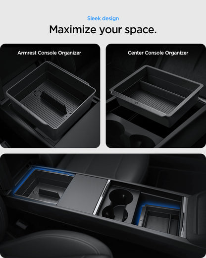 ACP10637 - Tesla Series - Center & Armrest Organizer Bundle showing the sleek design