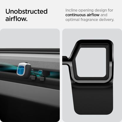 ACP10164 - Tesla Model 3 Highland - Freshener Adapter TO230H in Black showing the unobstructed airflow feature
