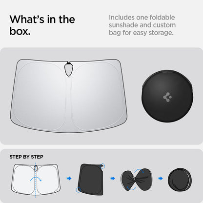 ACP09305 - Tesla Series - CryoShade Model S (2022-2024) what's in the box. includes one foldable sunshade and custom bag for easy storage.