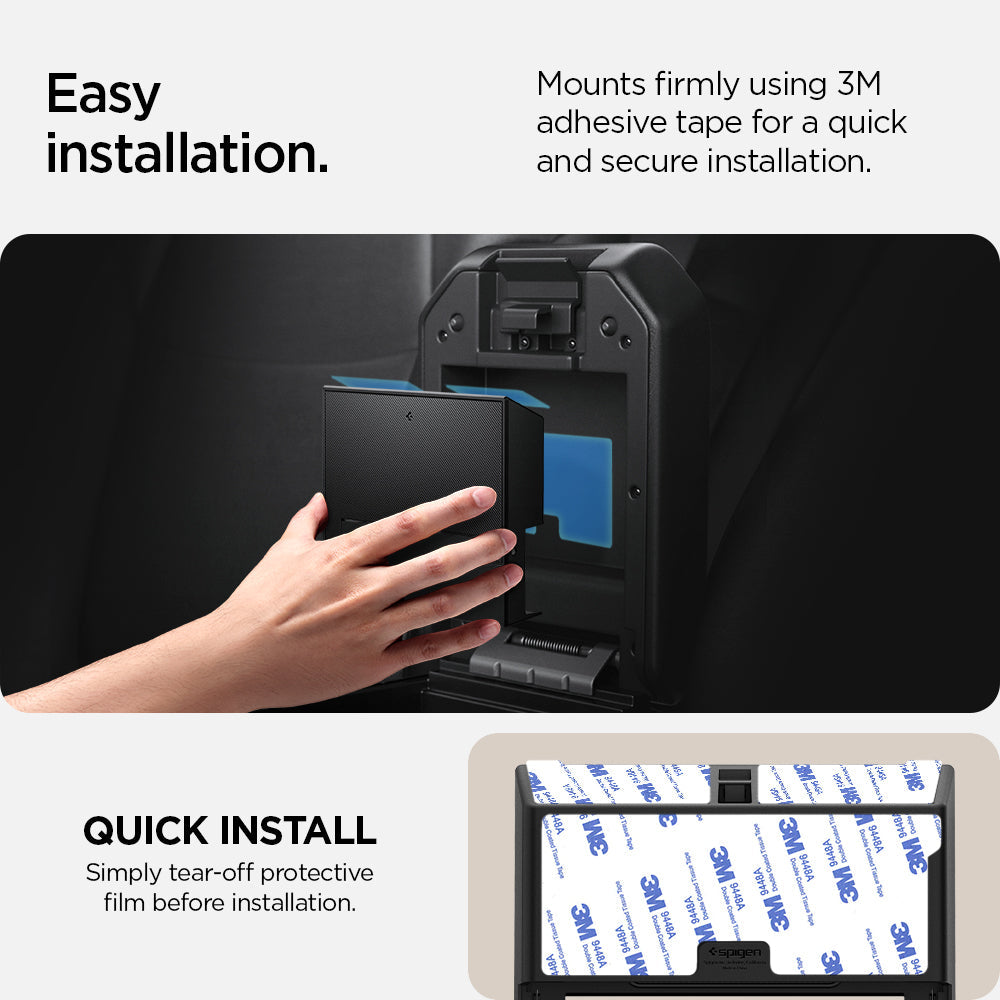 ACP09215 - Toyota Series - Center Console Hidden Storage Box | TYO221 easy installation. Mounts firmly using 3M adhesive tape for a quick and secure installation. Quick install. Simply tear-off protective film before installation