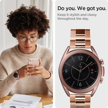 600WB24982 - Galaxy Watch Band (20mm) Modern Fit in rose gold do you. we got you. keep it stylish and classy throughout the day.