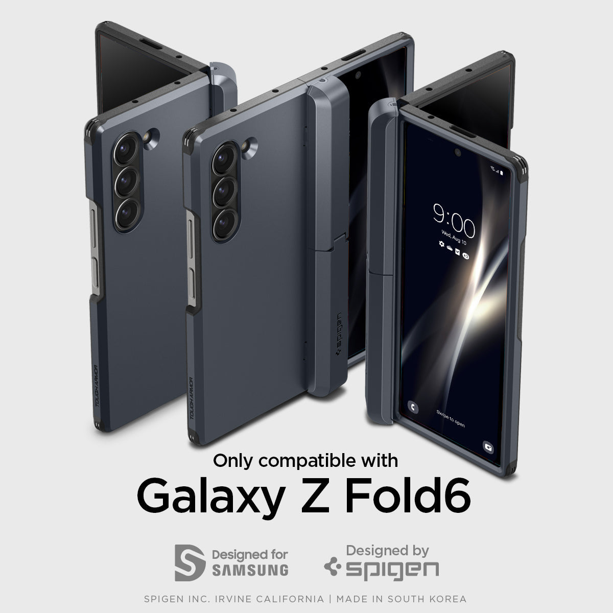 ACS08287 - Galaxy Z Fold 6 Case Tough Armor Pro P in Metal Slate showing the compatibility only with Galaxy Z Fold 6