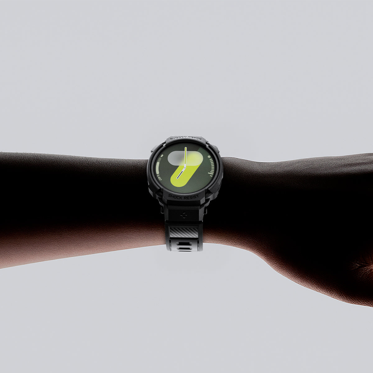 ACS10005 - Galaxy Watch 9 (40mm) Rugged Armor Pro showing watch on the hand