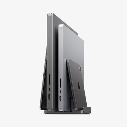 AMP10640 - Vertical Laptop Stand | LD208S4 in Space Gray showing front