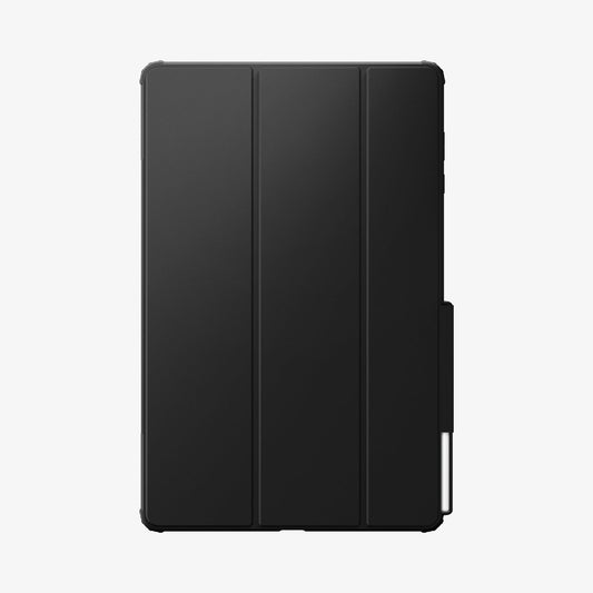 ACS10219 - Galaxy Tab S12 Ultra Ultra Hybrid Pro in Black showing the front of a closed tablet case with a folding cover and stylus stored along the side.
