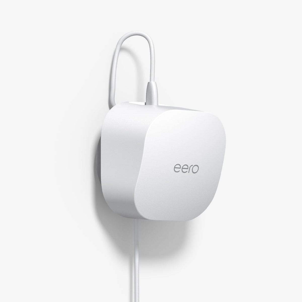 AMP09409 - Eero 6 Mount | ER110 in White showing the partial front and side