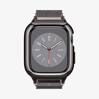 ACS04585 - Apple Watch Series (Apple Watch (45mm)) Case Metal Fit Pro in graphite showing the front