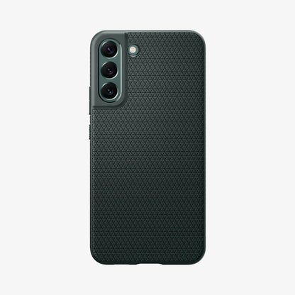 ACS04521 - Galaxy S22 Plus 5G Case Liquid Air in abyss green showing the back