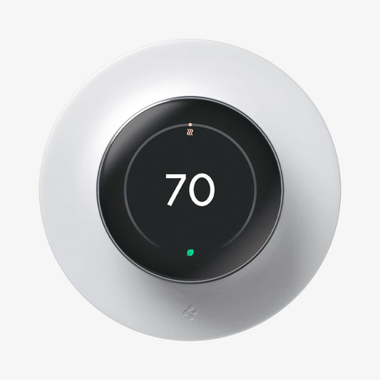 AHP09218 - Google Nest Learning Thermostat 4th Gen Wall Plate in Matte White showing the front