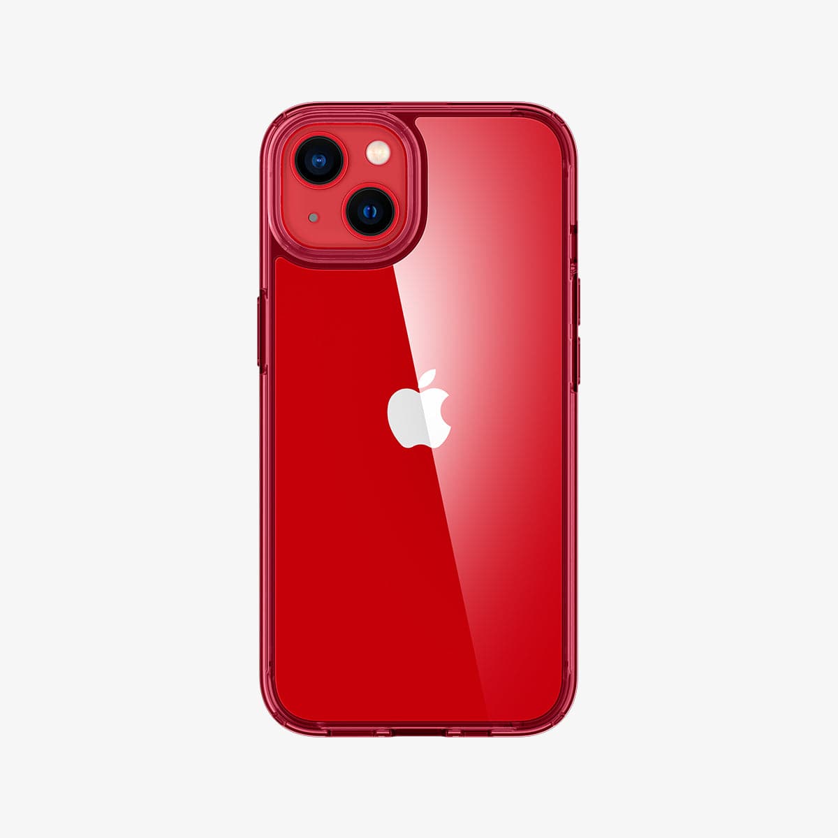 ACS03319 - iPhone 13 Mini Case Ultra Hybrid in red crystal showing the back