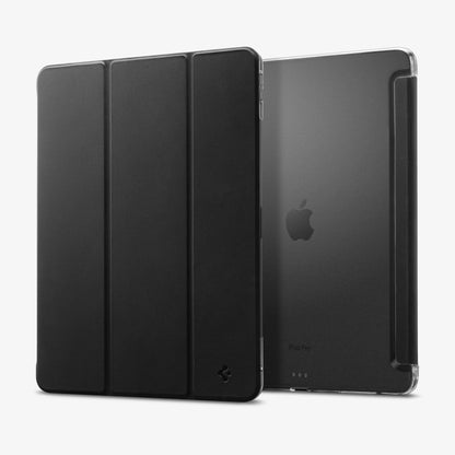 ACS09439 - iPad Pro 13-inch (2024) Case Liquid Air Folio in Black showing the front and back