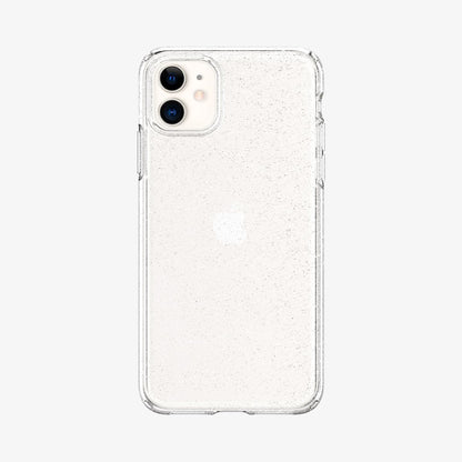 076CS27181 - iPhone 11 Case Liquid Crystal Glitter in crystal quartz showing the back