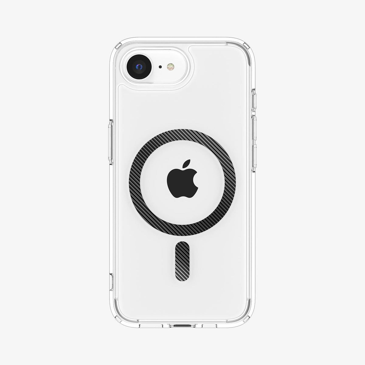 ACS09140 - iPhone 17e Case Ultra Hybrid (MagFit) in Carbon Fiber showing the back