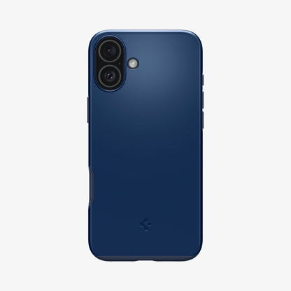 ACS08061 - iPhone 16 Plus Case Thin Fit (MagFit) in Navy Blue showing the back