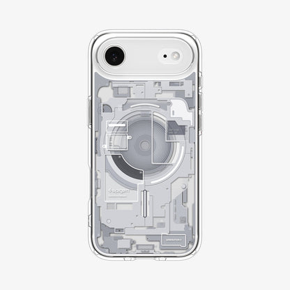 ACS10056 - iPhone 17 Air Ultra Hybrid Zero One (MagFit) in Zero One White showing the back