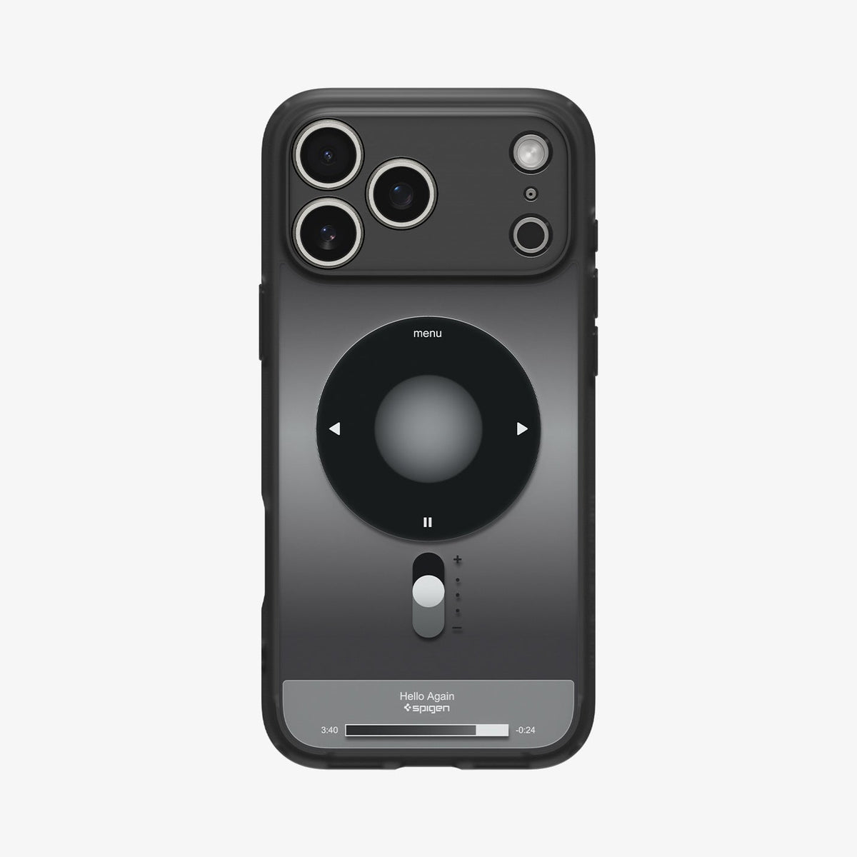 ACS10045 - iPhone 17 Pro Max Case Ultra Hybrid Classic (MagFit) in Classic Black showing the back