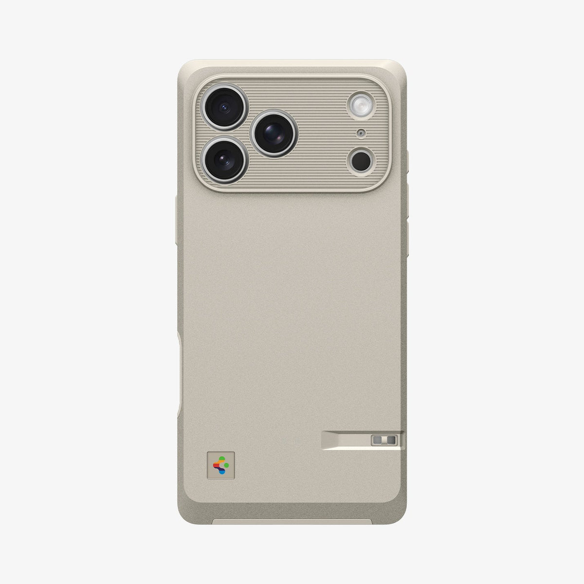 ACS10478 - iPhone 17 Pro Max Classic LS MagFit case showing back view with textured camera frame and neutral finish