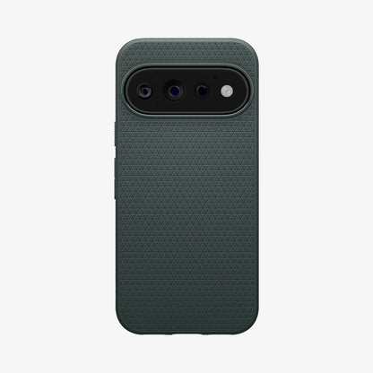 ACS11858 - Pixel 11 Pro Liquid Air (Mag Fit) Abyss Green case featuring a geometric textured pattern, raised camera surround, and precise camera cutout.