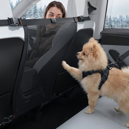 ACP11156 - Pet Car Backseat Barrier | PS200 in Black showing side with a dog