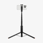 AMP09336 - Tripod Selfie Stick S541W in Black showing the back of the device attached to the tripod