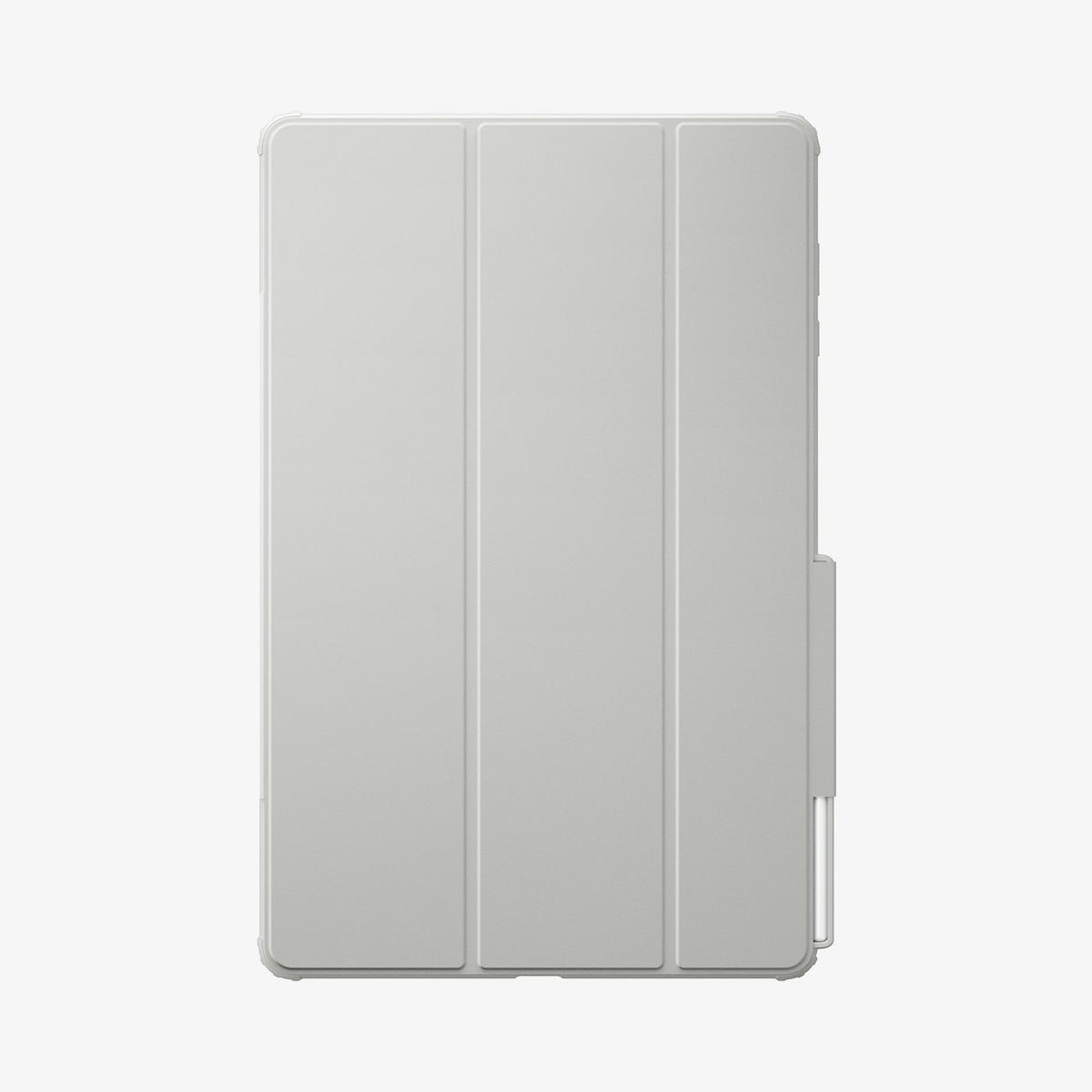 ACS10222 - Galaxy Tab S12 Ultra Air Skin Pro in Gray showing the front of a closed tablet case with a tri-fold cover and stylus storage along the side.